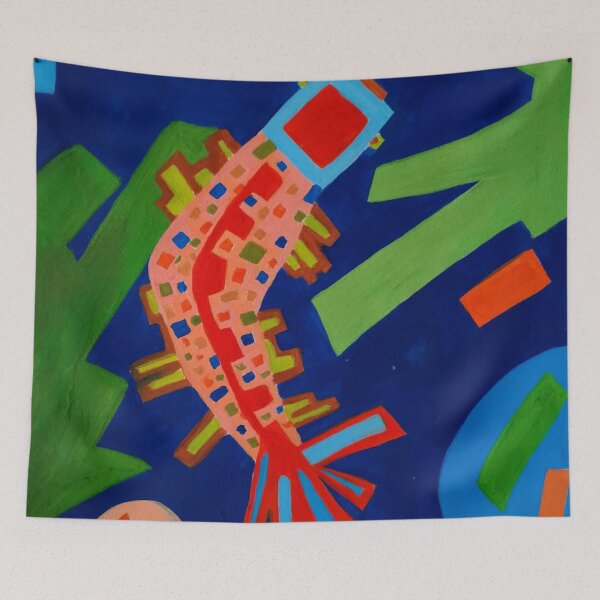 Item preview, chinese carp, stylization, fish, abstraction designed and sold by DonnaBlankaArt.