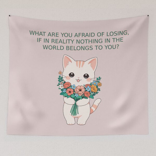 Item preview, WHAT ARE YOU AFRAID OF LOSING, IF IN REALITY NOTHING IN THE WORLD BELONGS TO YOU? designed and sold by La Loca.