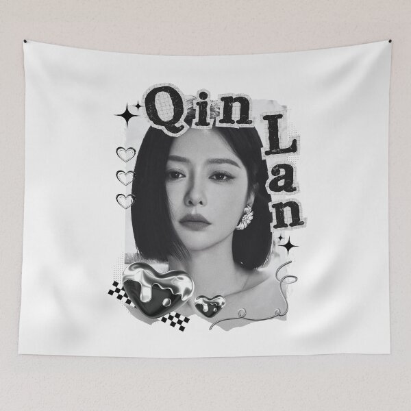 Item preview, Qin Lan Chinese Drama Actress Black and White Collage Design designed and sold by AJUNICE STUDIO.
