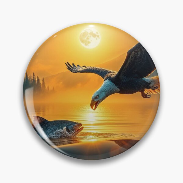 Item preview, Diving Bald Eagle and Fish designed and sold by Skye Ryan-Evans.