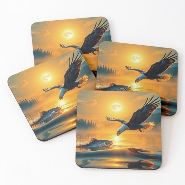 Item preview, Diving Bald Eagle and Fish designed and sold by Skye Ryan-Evans.