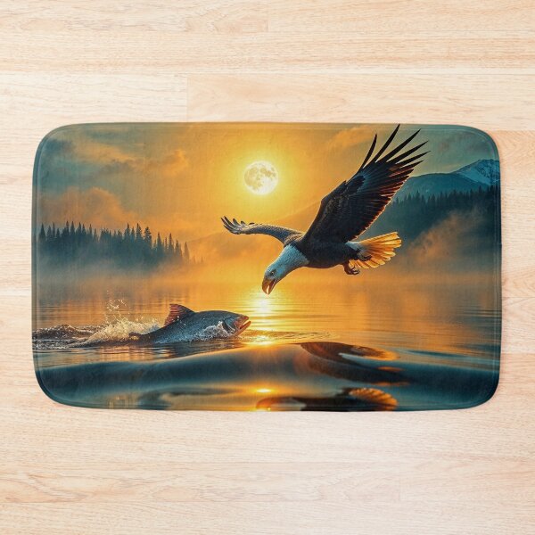 Item preview, Diving Bald Eagle and Fish designed and sold by Skye Ryan-Evans.