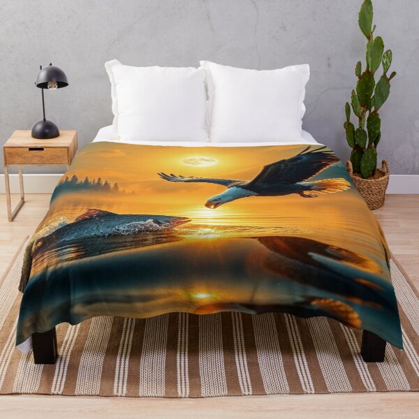 Item preview, Diving Bald Eagle and Fish designed and sold by Skye Ryan-Evans.