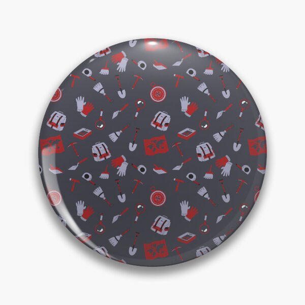 Item preview, Archaeology Tools Background Pattern - Crimson Red, Grey, and Black designed and sold by ottrain.