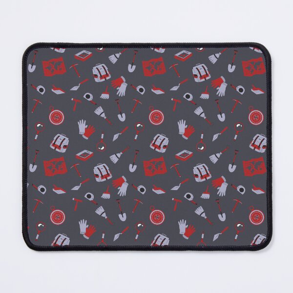 Item preview, Archaeology Tools Background Pattern - Crimson Red, Grey, and Black designed and sold by ottrain.