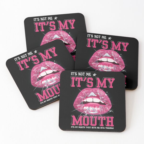 Item preview, It's Not Me It's My Mouth - Hot Pink Lips designed and sold by Eranthe Bernardo.