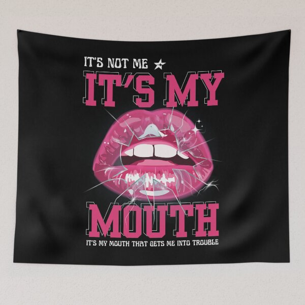 Item preview, It's Not Me It's My Mouth - Hot Pink Lips designed and sold by Eranthe Bernardo.