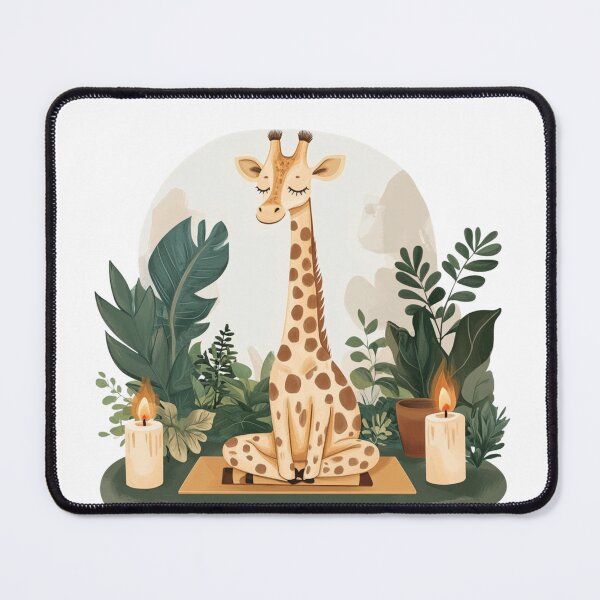 Item preview, Giraffe Doing Yoga designed and sold by NicolasGlowArt.