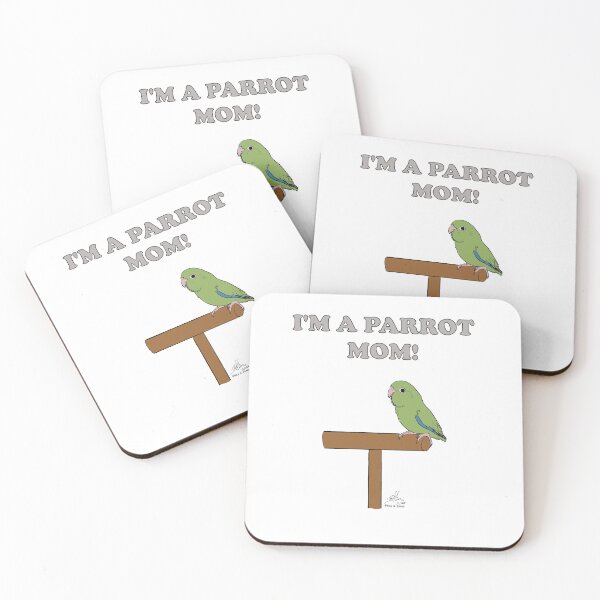Item preview, I'm a Parrot Mom! With a Male Green Parrotlet designed and sold by Laughing Parrot Studio.