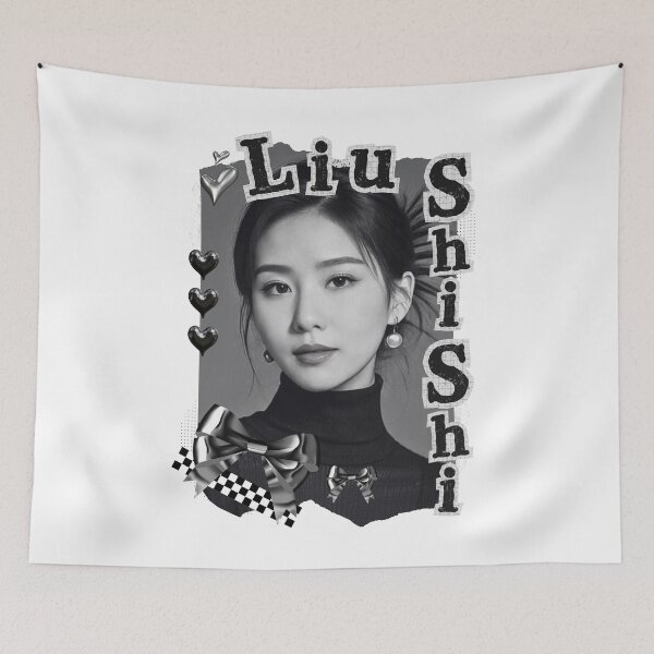Item preview, Liu ShishiChinese Drama Actress Black and White Collage Design designed and sold by AJUNICE STUDIO.