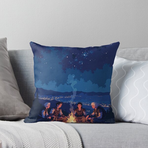 Item preview, Starcrossed camaraderie glowing firelight amidst distant city lights designed and sold by MadeByHaresShop.
