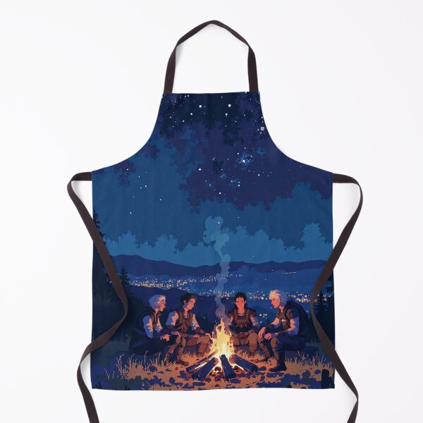 Item preview, Starcrossed camaraderie glowing firelight amidst distant city lights designed and sold by MadeByHaresShop.