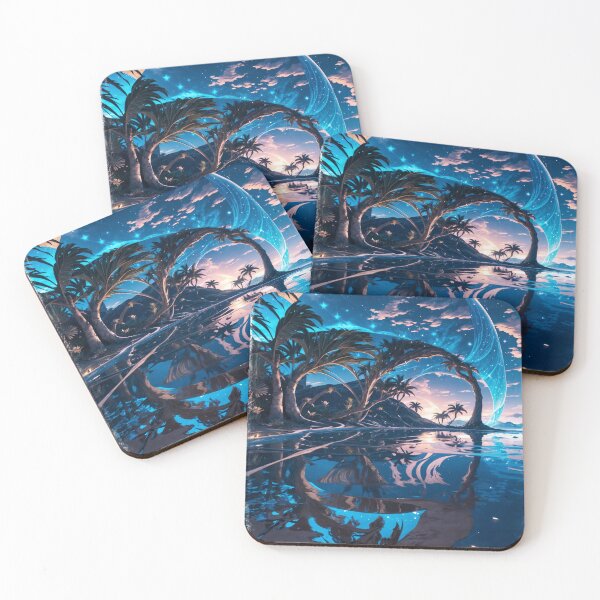 Item preview, SKULL HIDDEN LANDSCAPE BLUE AND PINK BEACH designed and sold by ogirdorgraphics.