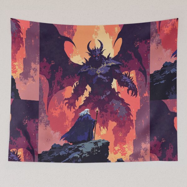 Artikelvorschau, Gandalf gegen Balrog Echoes of Fire entworfen und verkauft von ShroomForge.
