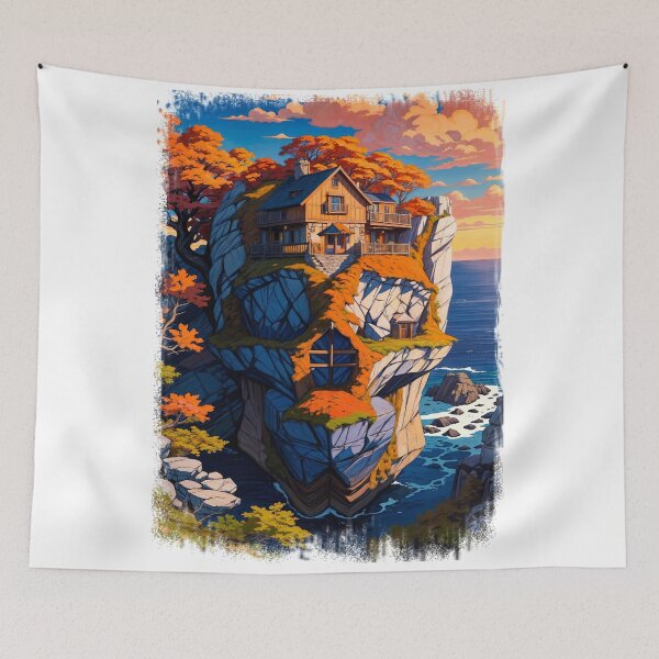 Item preview, SKULL HIDDEN LANDSCAPE CLIFFSIDE OCEAN designed and sold by ogirdorgraphics.