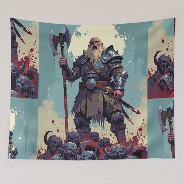 Item preview, Titled unconquered warrior atop the mountain of foes designed and sold by ShroomForge.