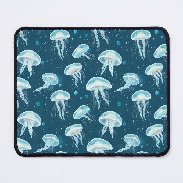 Item preview, Teal Jellyfish in the Ocean Pattern designed and sold by palaco210.