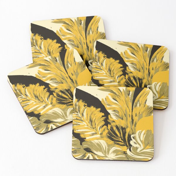 Item preview, Golden Serenade – Soft Yellow and Black Botanical Elegance designed and sold by WildStroke.