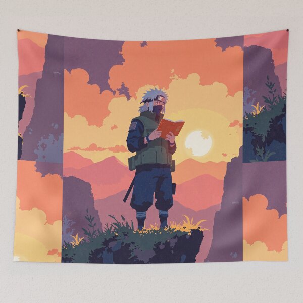 Item preview, Sunrise guardian meditating at cliffside designed and sold by ShroomForge.