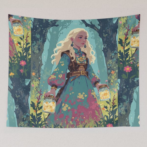 Item preview, Whimsy in the enchanted meadow wandering dreamer designed and sold by ShroomForge.