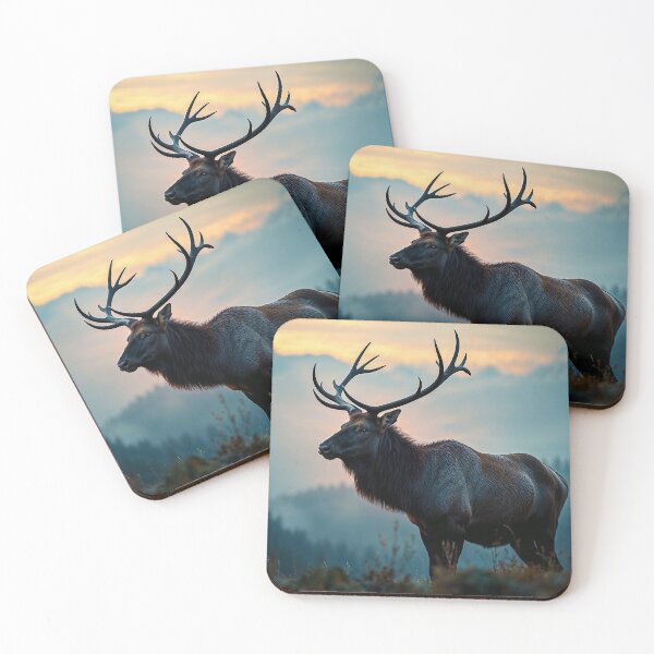 Item preview, Elk on a Ridge at Dawn designed and sold by Skye Ryan-Evans.