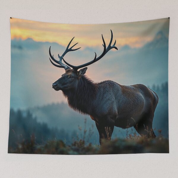 Item preview, Elk on a Ridge at Dawn designed and sold by Skye Ryan-Evans.