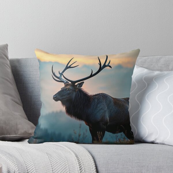 Item preview, Elk on a Ridge at Dawn designed and sold by Skye Ryan-Evans.