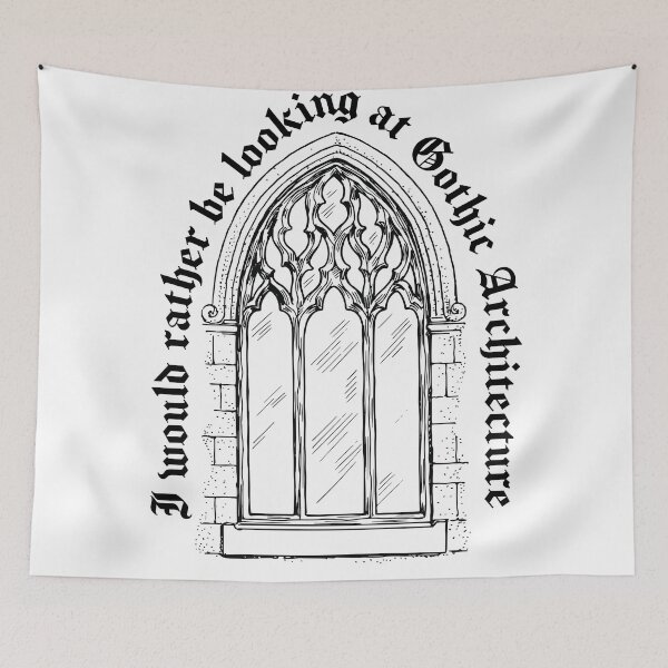 Item preview, I rather be looking at gothic architecture (black version) designed and sold by Goth-It-Covered.