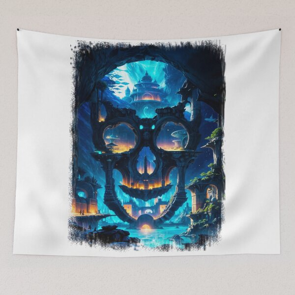 Item preview, SKULL HIDDEN LANDSCAPE UNDERWATER WORLD designed and sold by ogirdorgraphics.
