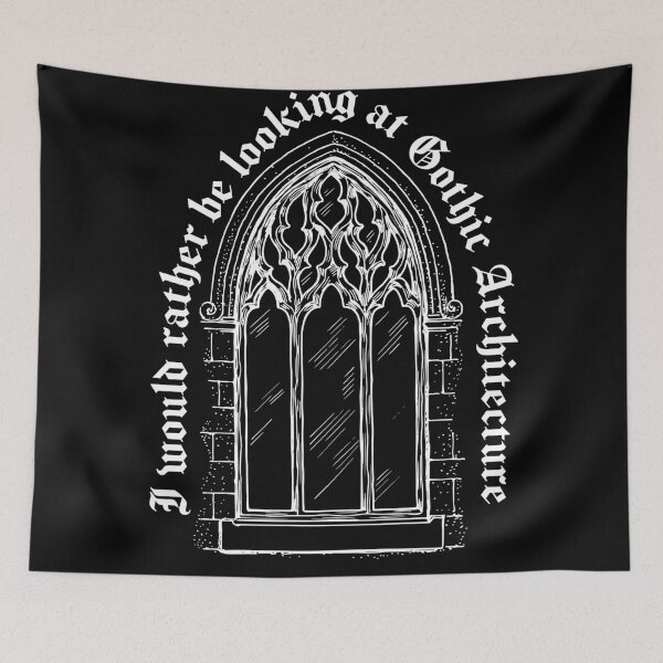 Item preview, I rather be looking at gothic architecture (white version) designed and sold by Goth-It-Covered.