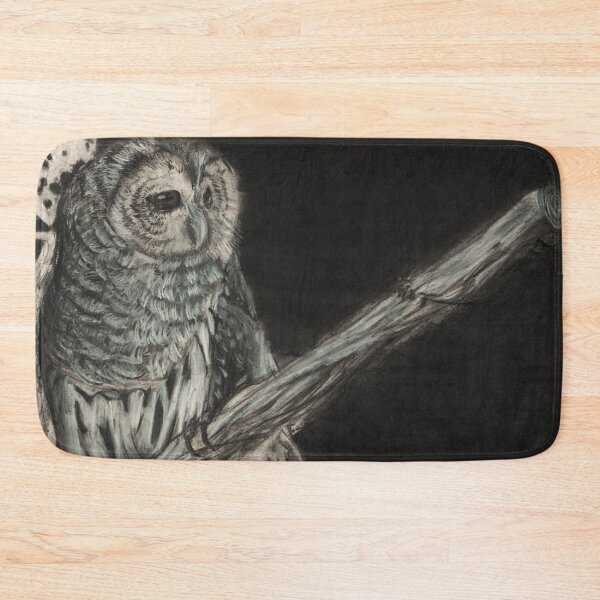 Item preview, Stately Barred Owl Charcoal Drawing designed and sold by pbatescreates.