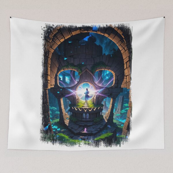Item preview, SKULL HIDDEN LANDSCAPE MYSTICAL PORTAL  designed and sold by ogirdorgraphics.