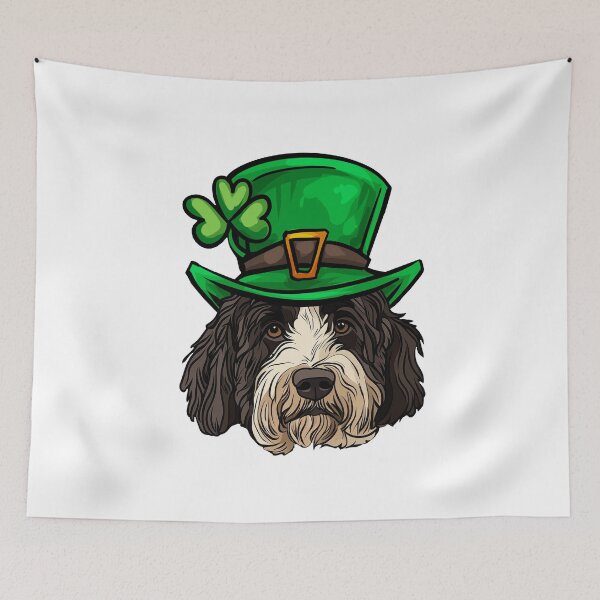 Item preview, Funny St Patricks Day Sheepadoodle Dog designed and sold by whyitsme.