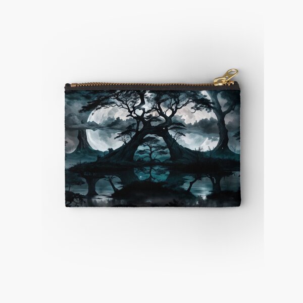 Item preview, SKULL HIDDEN LANDSCAPE FULL MOON BLACK SWAMP DARK designed and sold by ogirdorgraphics.