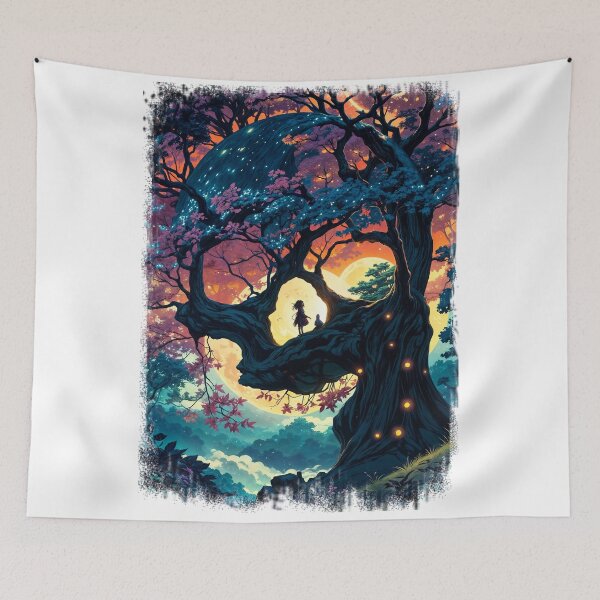 Item preview, SKULL HIDDEN LANDSCAPE VIOLET FOREST TREE designed and sold by ogirdorgraphics.