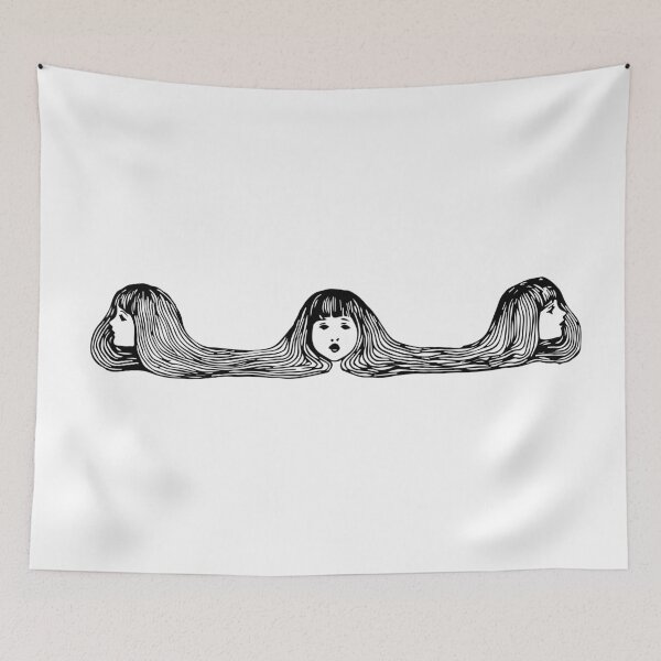 Item preview, Three girl heads (black version) designed and sold by Goth-It-Covered.