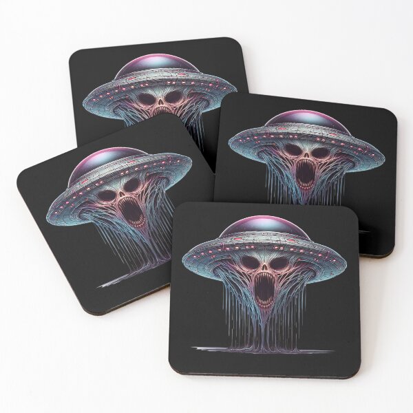 Item preview, A horror UFO with an alien head. designed and sold by ReneMM.