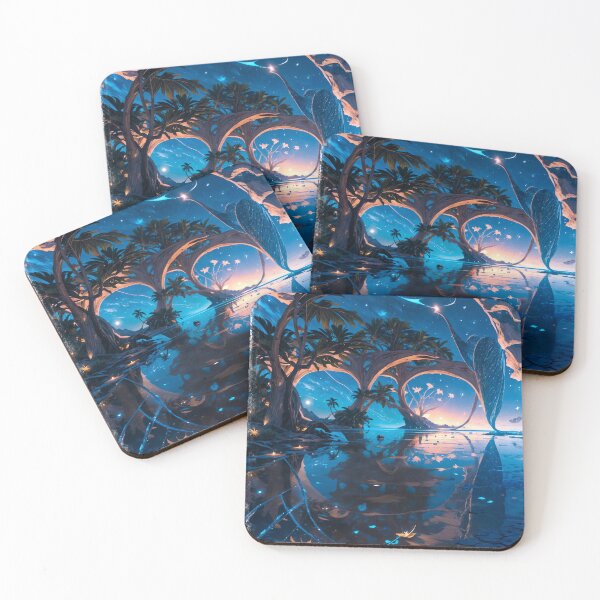 Item preview, SKULL HIDDEN LANDSCAPE BLUE AND PINK BEACH designed and sold by ogirdorgraphics.