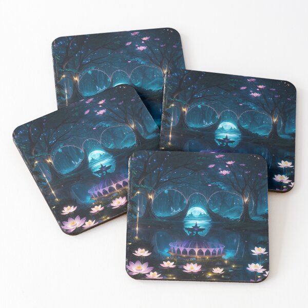 Item preview, SKULL HIDDEN LANDSCAPE BLOOM LAKE IN THE NIGHT designed and sold by ogirdorgraphics.