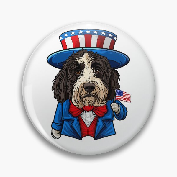 Item preview, Funny 4th of July Sheepadoodle Dog designed and sold by whyitsme.