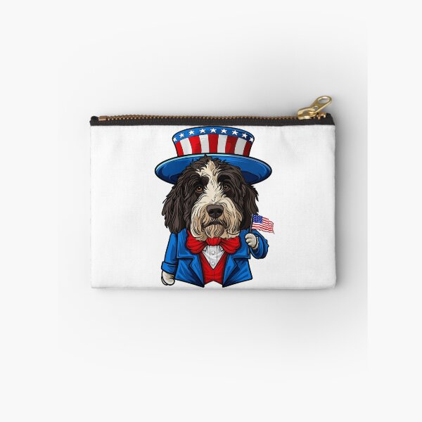Item preview, Funny 4th of July Sheepadoodle Dog designed and sold by whyitsme.