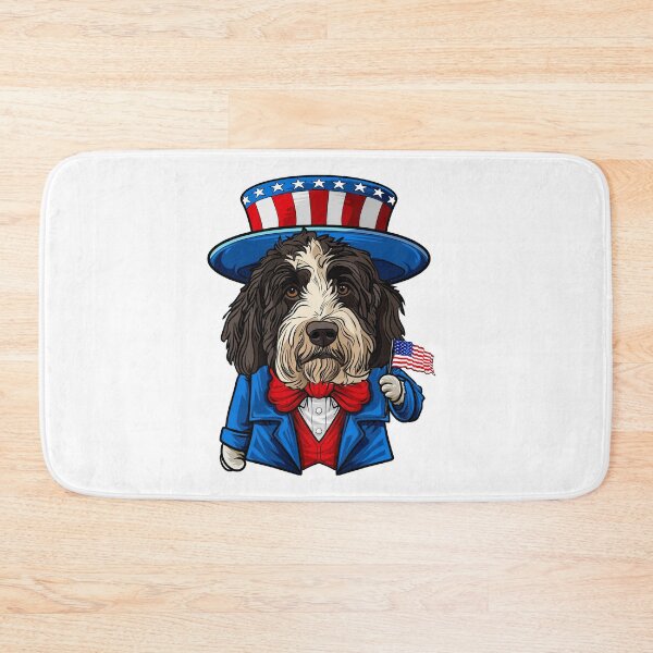 Item preview, Funny 4th of July Sheepadoodle Dog designed and sold by whyitsme.