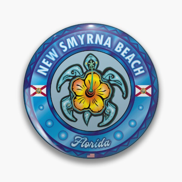 Item preview, New Smyrna Beach Florida sea turtle hibiscus designed and sold by studioss76.