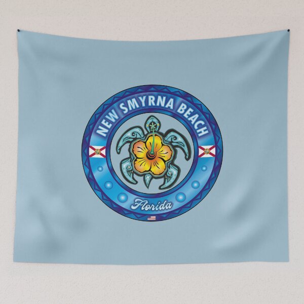 Item preview, New Smyrna Beach Florida sea turtle hibiscus designed and sold by studioss76.