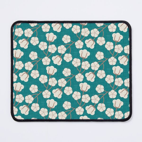 Item preview, Cotton flower blue teal and mocha mousse designed and sold by pakanta.