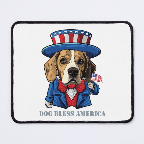 Item preview, Funny 4th of July Beagle Dog Bless America designed and sold by whyitsme.