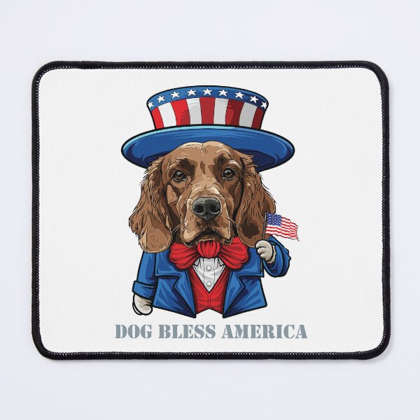Artikelvorschau, Lustiger 4. Juli Irish Setter Hund segne Amerika entworfen und verkauft von whyitsme.