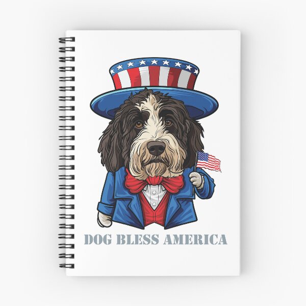 Item preview, Funny 4th of July Sheepadoodle Dog Bless America designed and sold by whyitsme.