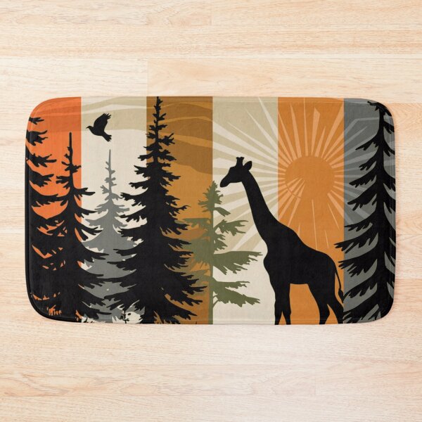 Item preview, A majestic giraffe in an amazing forest designed and sold by Wildlife and marine life.