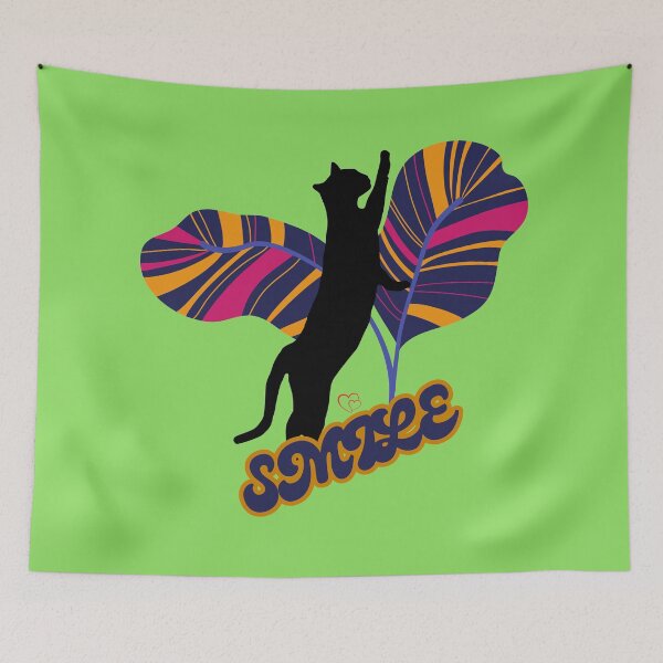Item preview, Graceful Cat and Vibrant Leaves Design designed and sold by Arte82.